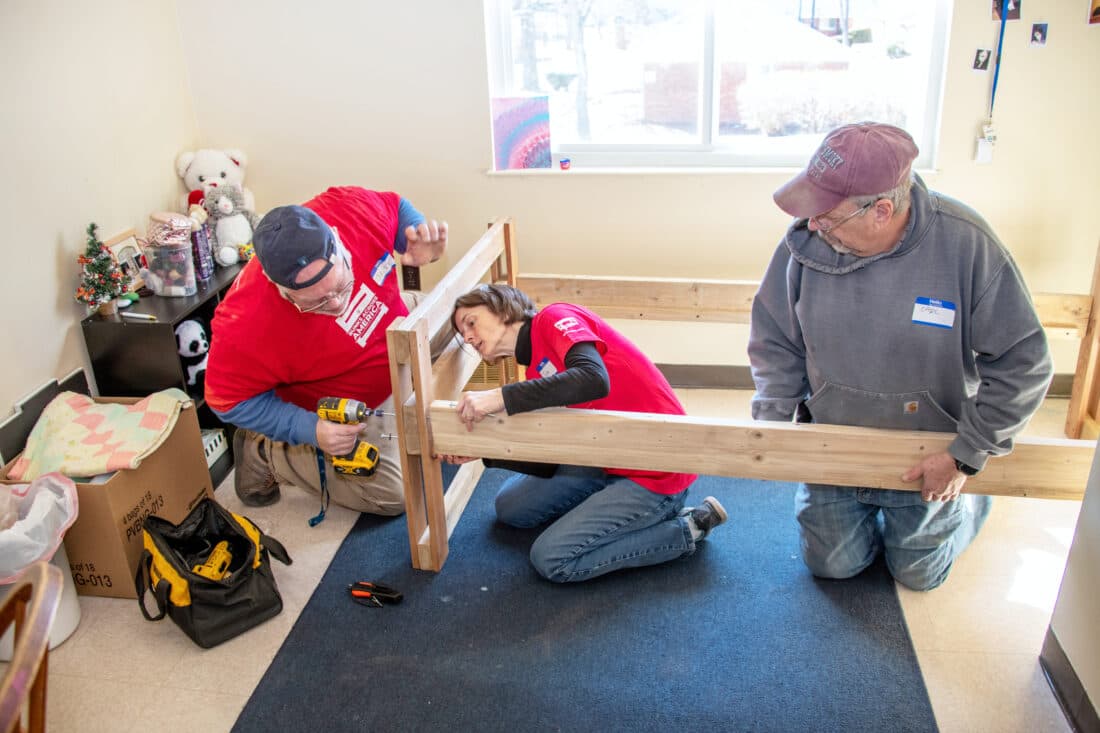 Bunks Across America Build Day at Lowe's State College